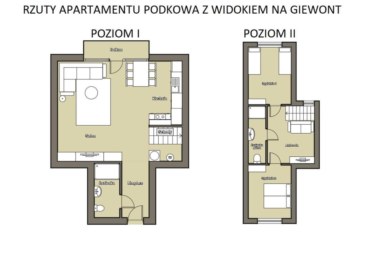 Apartament Podkowa Z Widokiem Na Giewont Kościelisko Extérieur photo